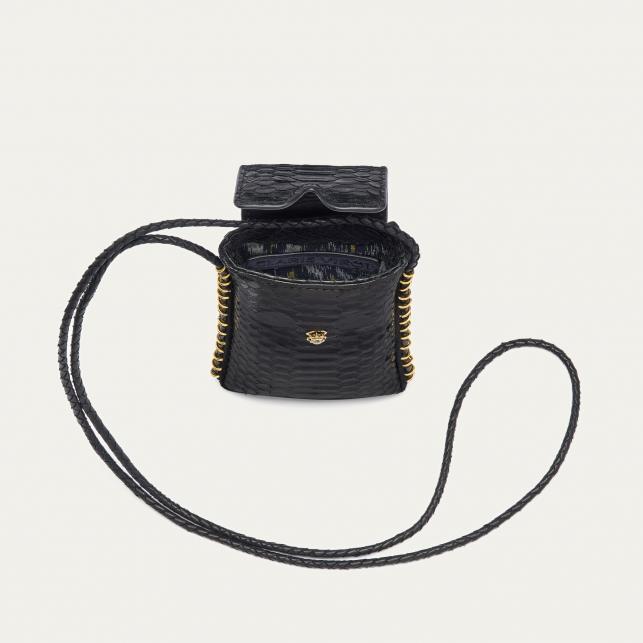 Claris Virot Etui à Lunettes Emile Python Noir