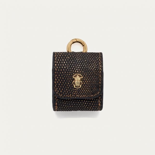 claris virot Etui Airpod Jamie Lézard Vieil Or