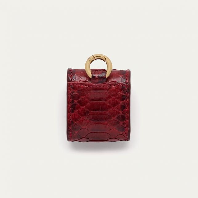 Claris Virot Etui Airpod Jamie Python Bordeaux