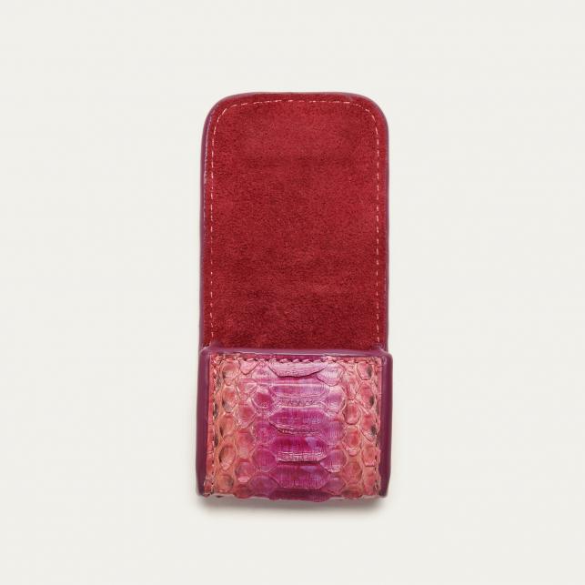 Claris Virot Etui Airpod Jamie Python Bordeaux