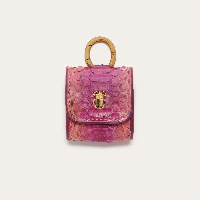 claris virot Etui Airpod Jamie Python Bordeaux