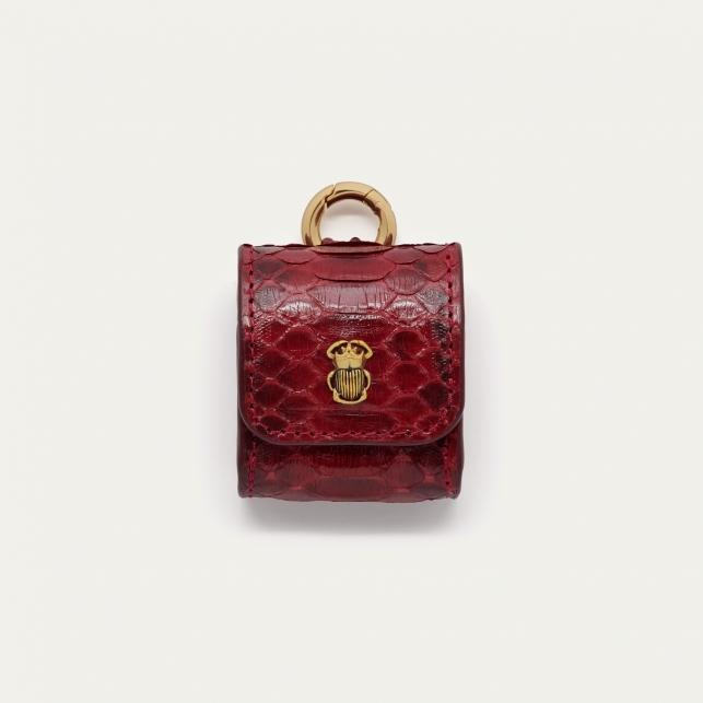 claris virot Etui Airpod Jamie Python Bordeaux