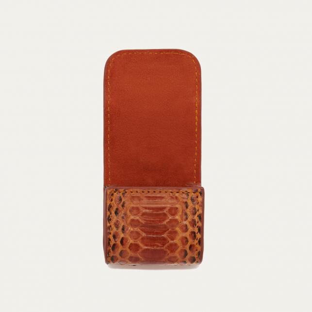 Claris Virot Etui Airpod Jamie Python Moka