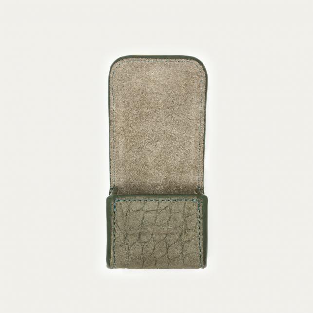 Claris Virot Etui Airpod Jamie Python Noir Or