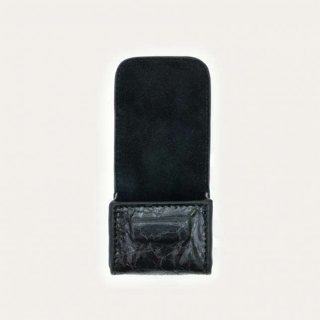 Claris Virot Etui Airpod Jamie Python Noir Or