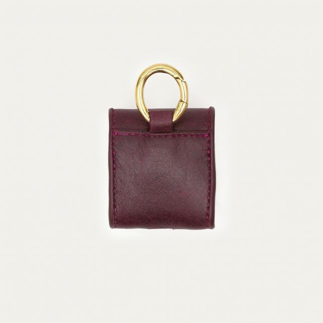 Claris Virot Etui Airpod Jamie Python Noir Or