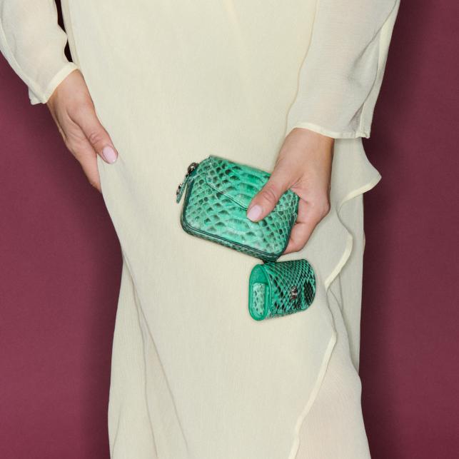 Claris Virot Etui Airpod Jamie Python Tulum