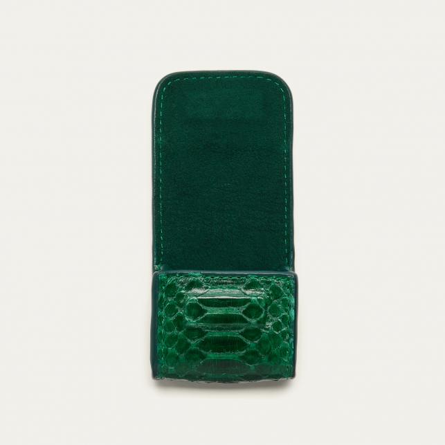 Claris Virot Etui Airpod Jamie Python Vert Pelouse
