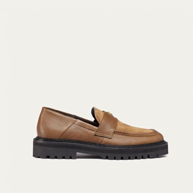 claris virot Mocassin Cuir Mia Kaki