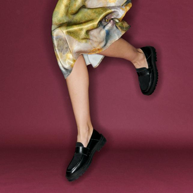Claris Virot Mocassin Cuir Mia Noir