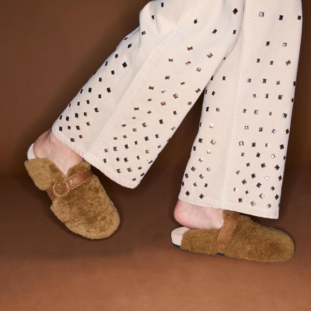 Claris Virot Mules Georgette Cuir Noir