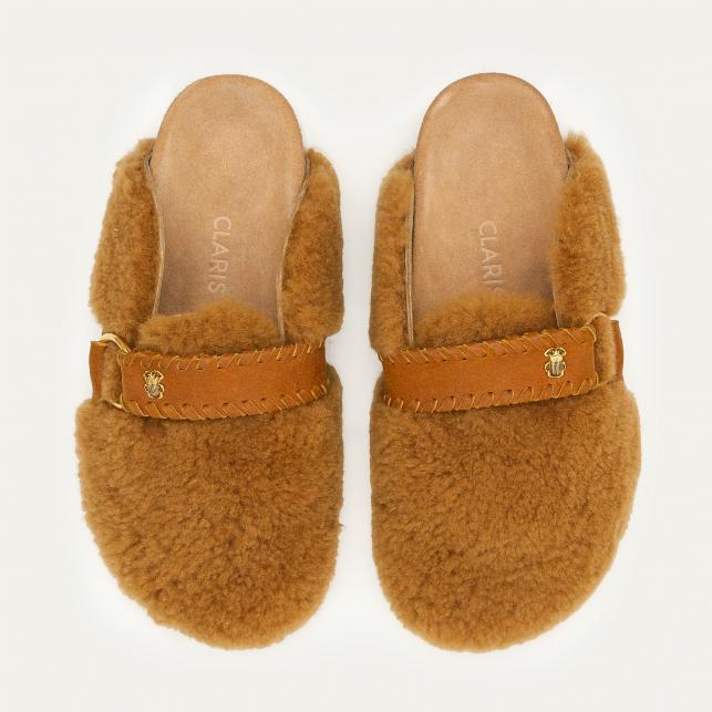 Claris Virot Mules Georgette Cuir Noir