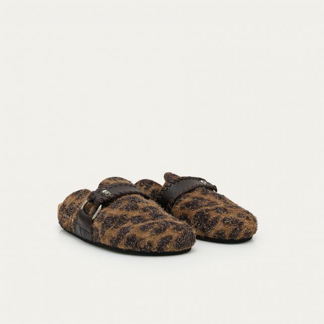 Claris Virot Mules Georgette Suede Leo Vintage