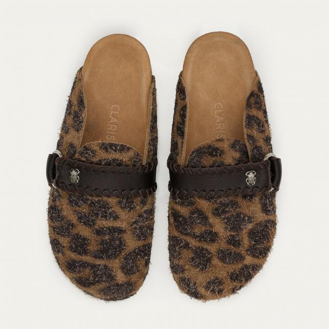 Claris Virot Mules Georgette Suede Leo Vintage