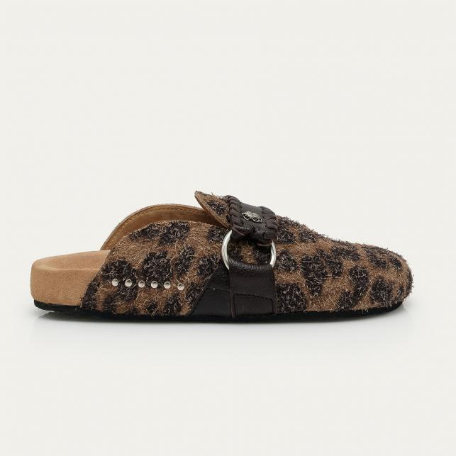 claris virot Mules Georgette Suede Leo Vintage