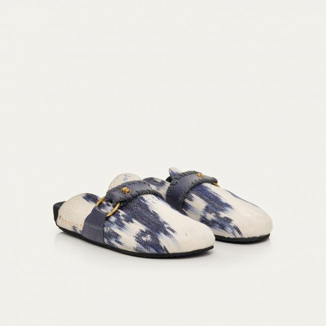 Claris Virot Mules Georgette Timor Bleu