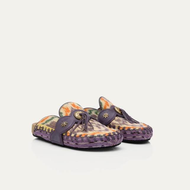 Claris Virot Mules Georgette Tissu Lasso