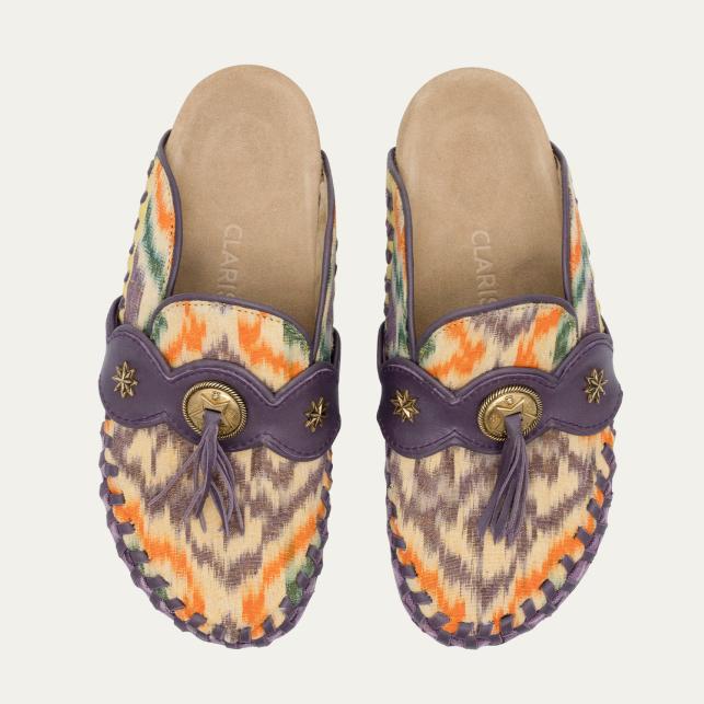 Claris Virot Mules Georgette Tissu Lasso