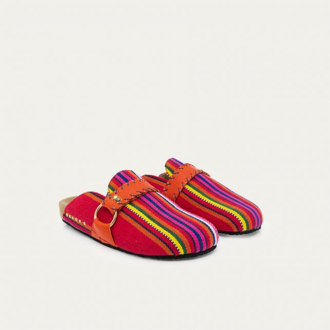 Claris Virot Mules Georgette Tissu Poncho