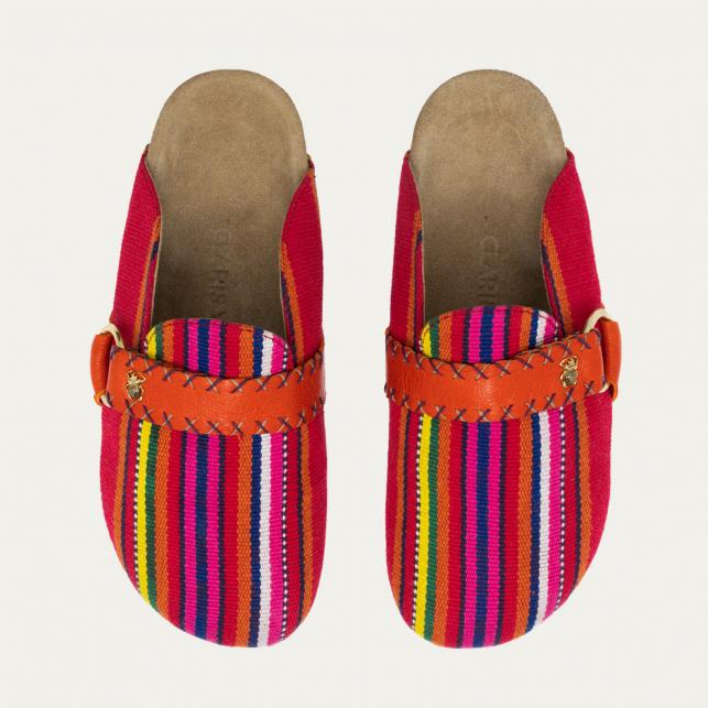 Claris Virot Mules Georgette Tissu Poncho