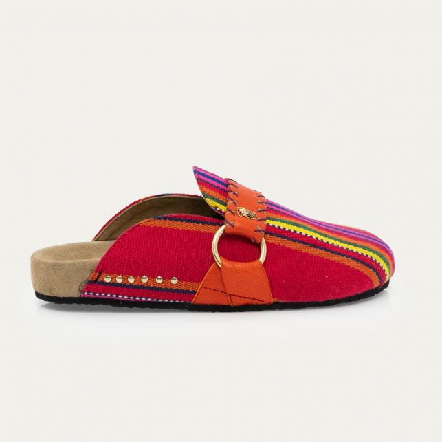 claris virot Mules Georgette Tissu Poncho