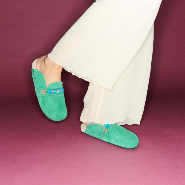 Claris Virot Mules Georgette Veau Velours Tulum