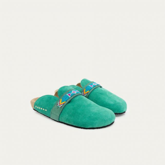 Claris Virot Mules Georgette Veau Velours Tulum