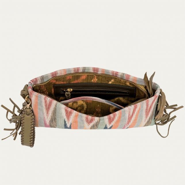 Claris Virot Pochette Lou Veau Velours Aztec