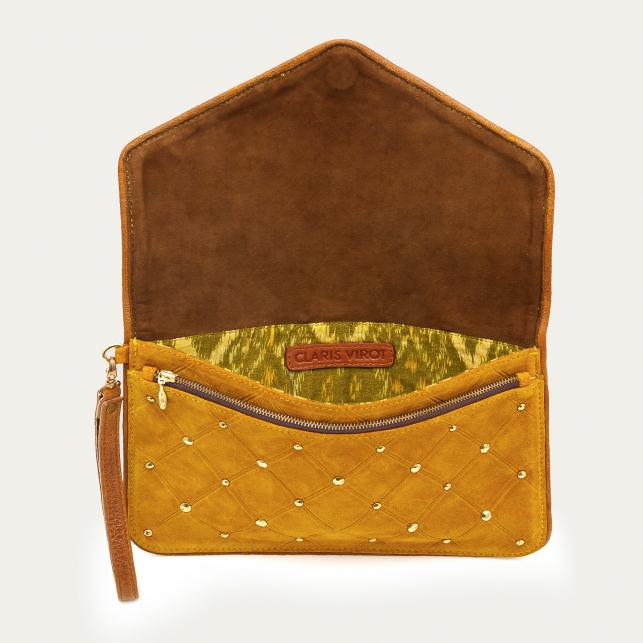 Claris Virot Pochette Python Big Lou Noire