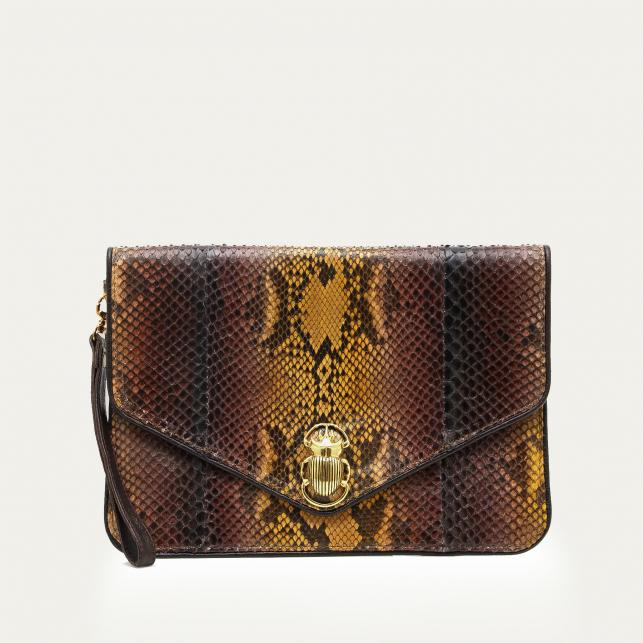 claris virot Pochette Python Big Lou Noire