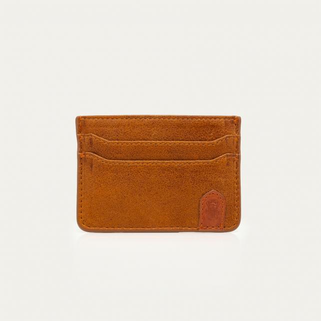 claris virot Porte Carte Cuir Manu Cuivre