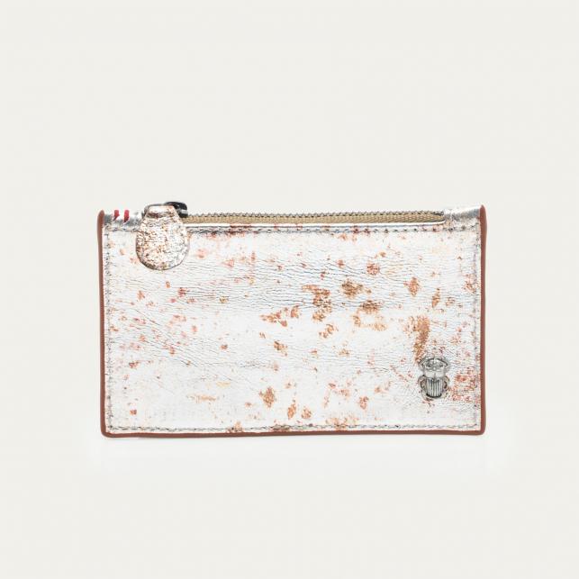 claris virot Porte Carte Python Helena Noir