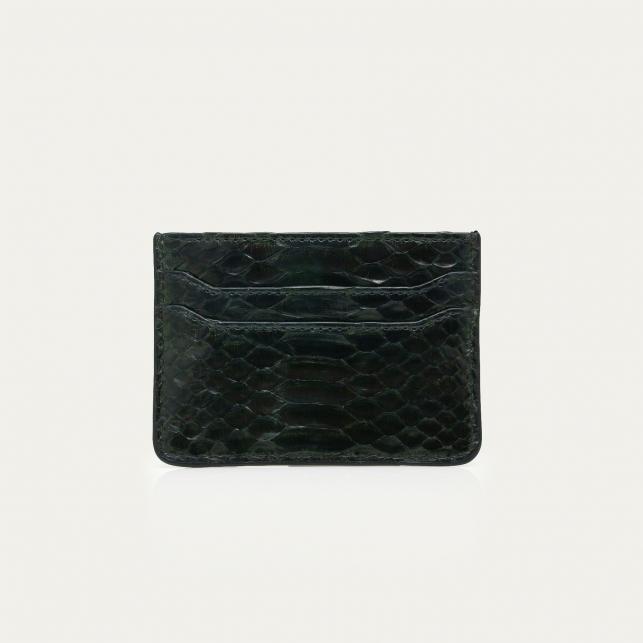 Claris Virot Porte Carte Python Manu Noir