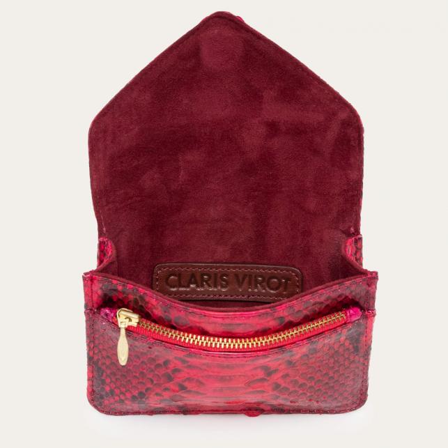 Claris Virot Porte Cartes Python Alex Celosia Rose