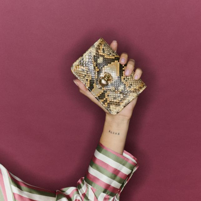 Claris Virot Porte Cartes Python Alex Désert