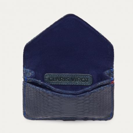 Claris Virot Porte Cartes Python Alex Navy