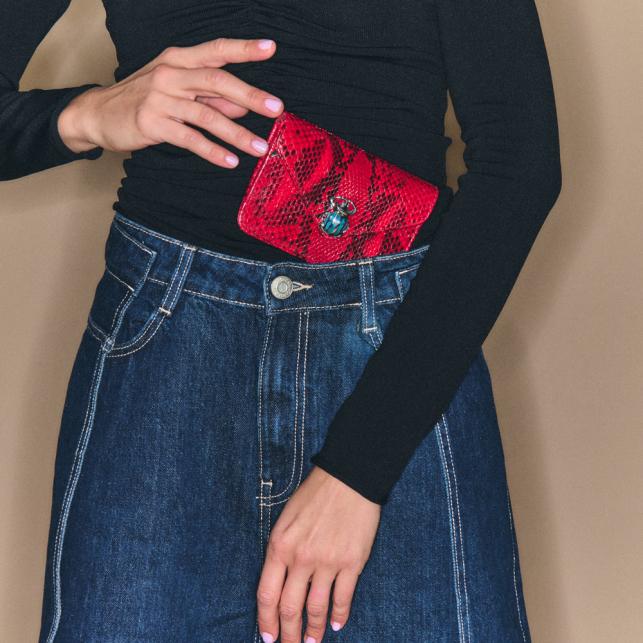 Claris Virot Porte Cartes Python Alex Rubis