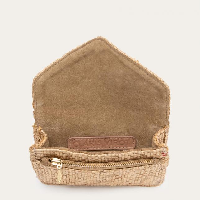 Claris Virot Porte Cartes Tissu Alex Façon Raphia