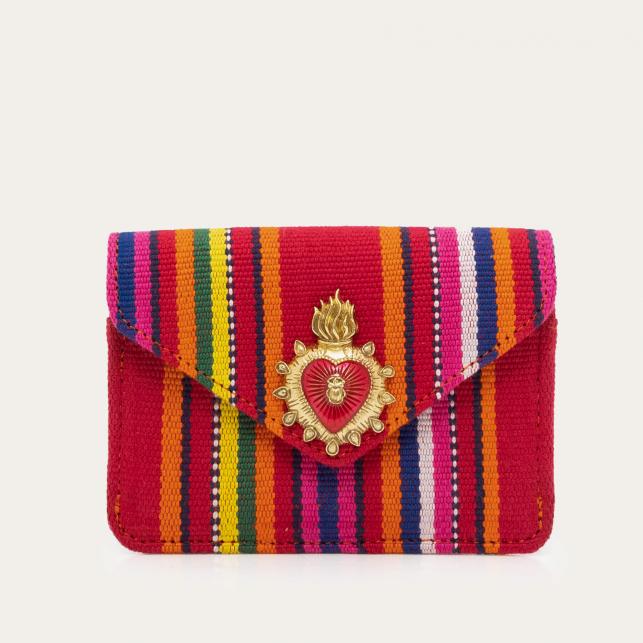 claris virot Porte Cartes Tissu Alex Poncho