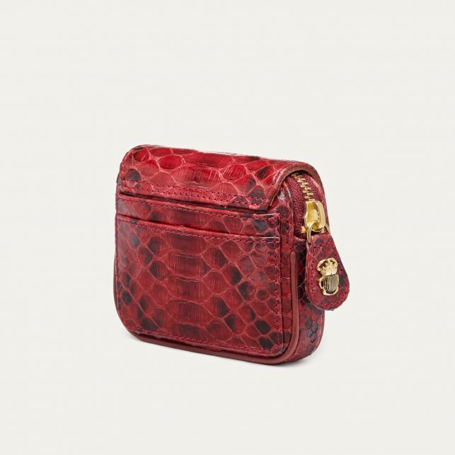 Claris Virot Porte-Monnaie Python Karl Bordeaux