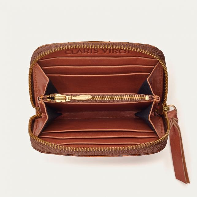 Claris Virot Portefeuille Python Mini Bob Moka
