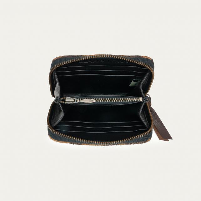 Claris Virot Portefeuille Python Mini Bob Navy