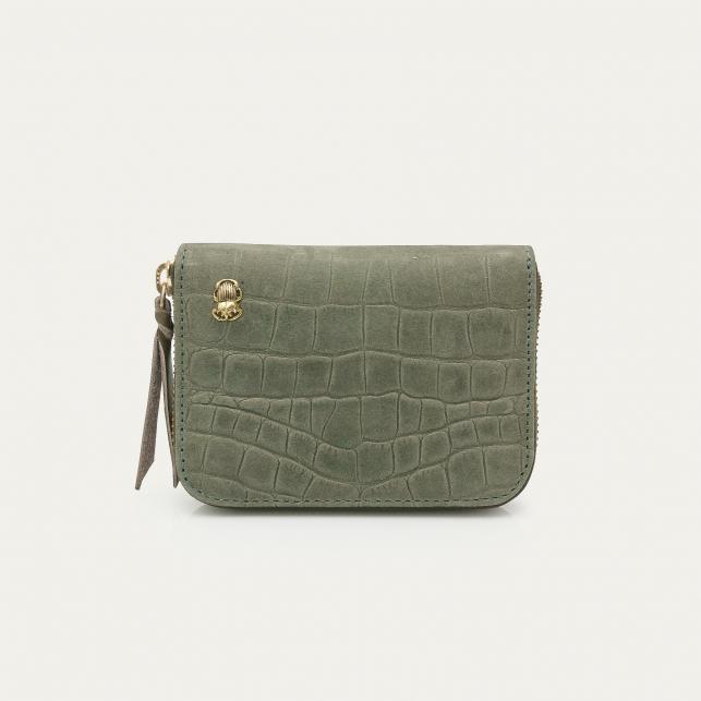 Claris Virot Portefeuille Python Mini Bob Navy