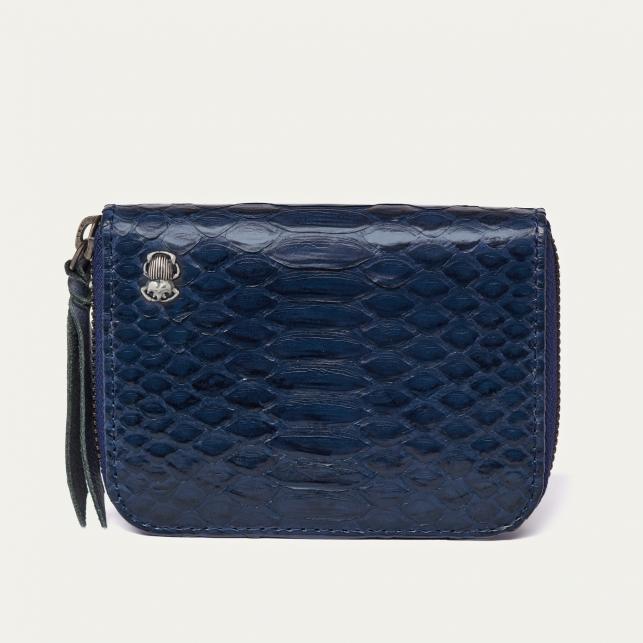 claris virot Portefeuille Python Mini Bob Navy