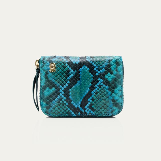 claris virot Portefeuille Python Mini Bob Prairie