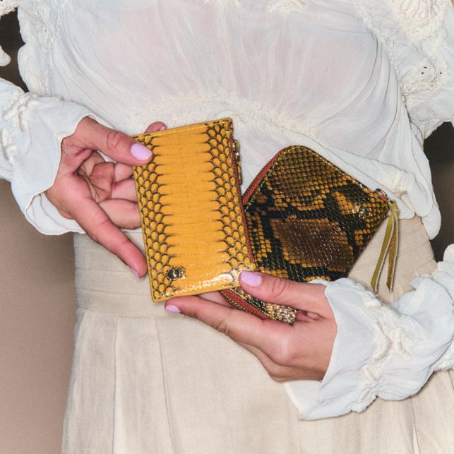 Claris Virot Portefeuille Python Mini Bob Ranch