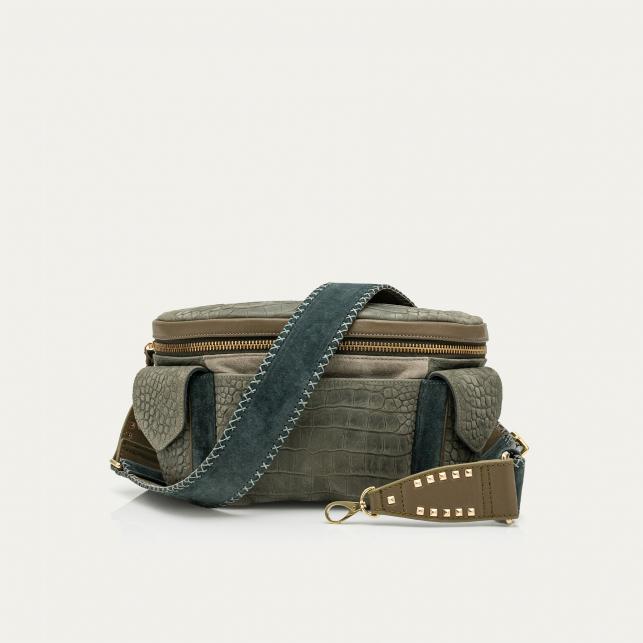 claris virot Sac Banane Python Jules Noir