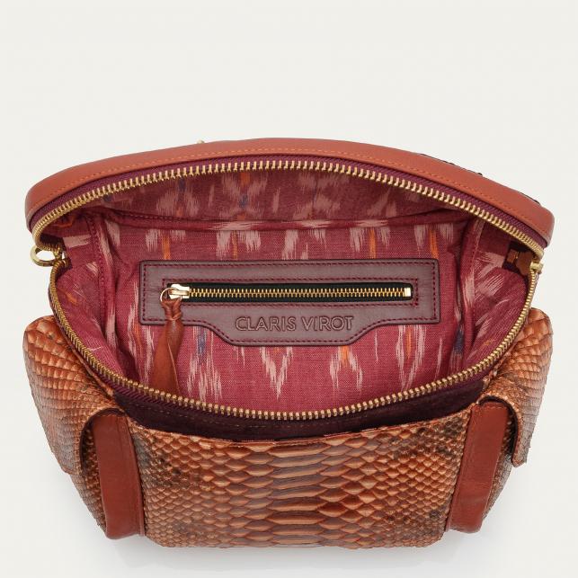 Claris Virot Sac Banane Python Jules Noir