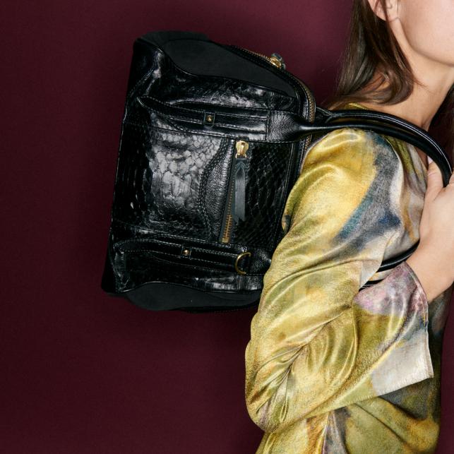 Claris Virot Sac Bowling Python June S Noir