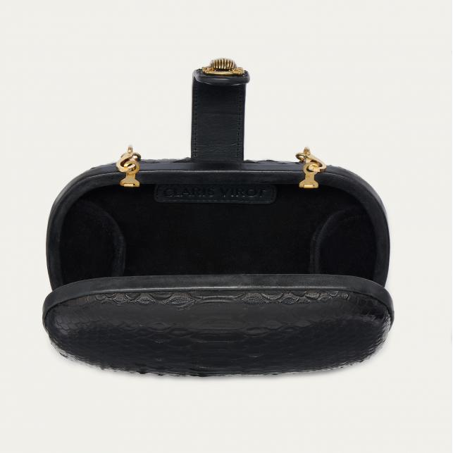 Claris Virot Sac Chiara Python Noir